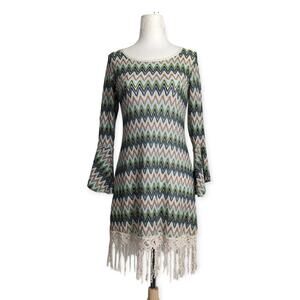 A'REVE Ocean Crochet Sheer Mini Beach Dress